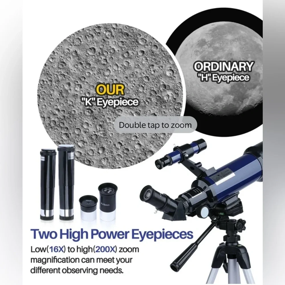Blue Telescope with Tripod